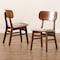 Baxton Studio Euclid Mid-Century Modern Sand Fabric and Walnut Brown Finished Wood 2-Piece Dining Chair Set 184-11648-Zoro - alternate 8